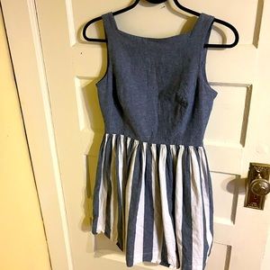 American Apparel Striped Linen Dress